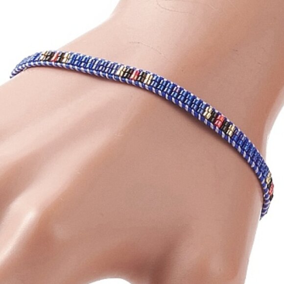 NWOT Dainty Handmade Japanese Braided Seed Beaded Bracelet Adjustable 2/$10 - Picture 3 of 5